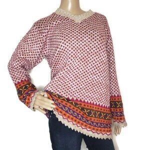 Crystal-Kobe boho knit sweater size medium cotton warm cottage core